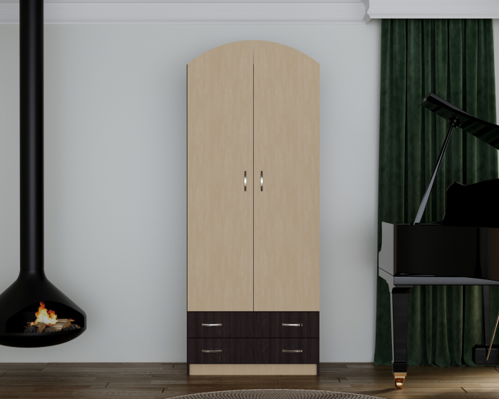 Dulap-4  2U 2S RO Wenge Mesteacan 74x54x212 cm [2]