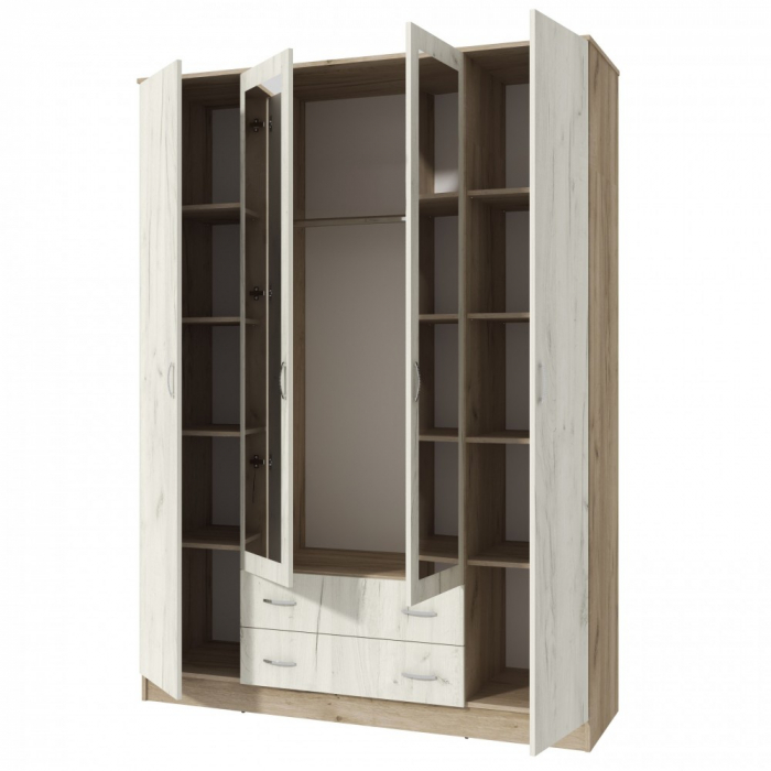 Dulap Garmonia 4U, 160x52x200 cm, Stejar k001+k002 [6]