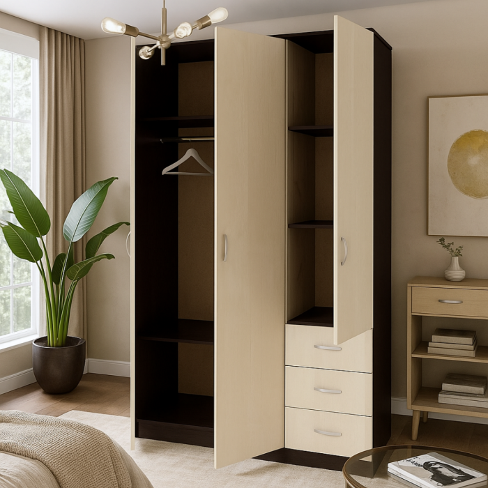 Dulap Ionut,120x50x200 cm, Wenge+Mesteacan [4]
