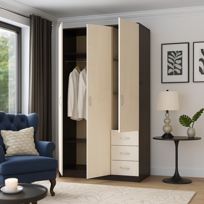 Dulap Ionut,120x50x200 cm, Wenge+Mesteacan [3]