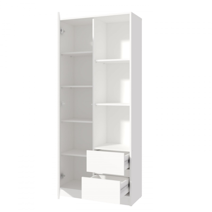 Dulap MP1 1 Usa /2 Sertare Alb 80x33x180 cm [4]