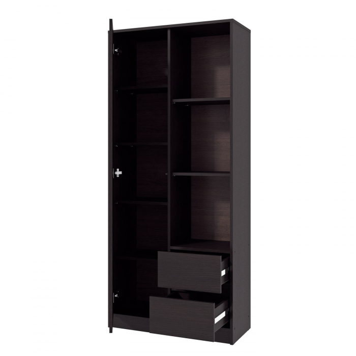 Dulap MP1 1 Usa 2 Sertare  Wenge 80x33x180 cm [3]