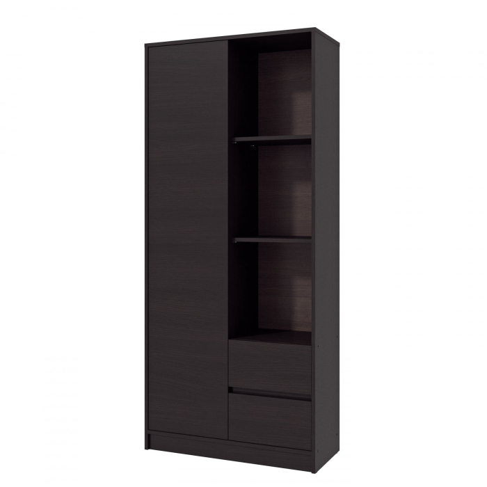 Dulap MP1 1 Usa 2 Sertare  Wenge 80x33x180 cm [4]