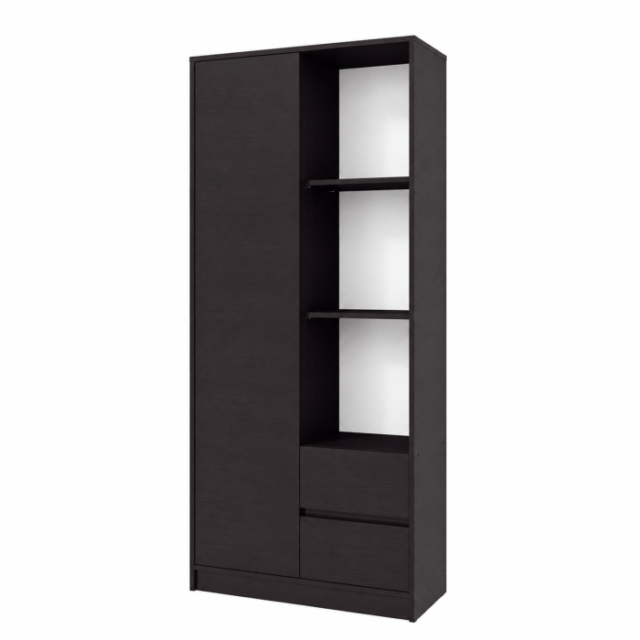 Dulap MP1 1 Usa 2 Sertare  Wenge 80x33x180 cm [3]