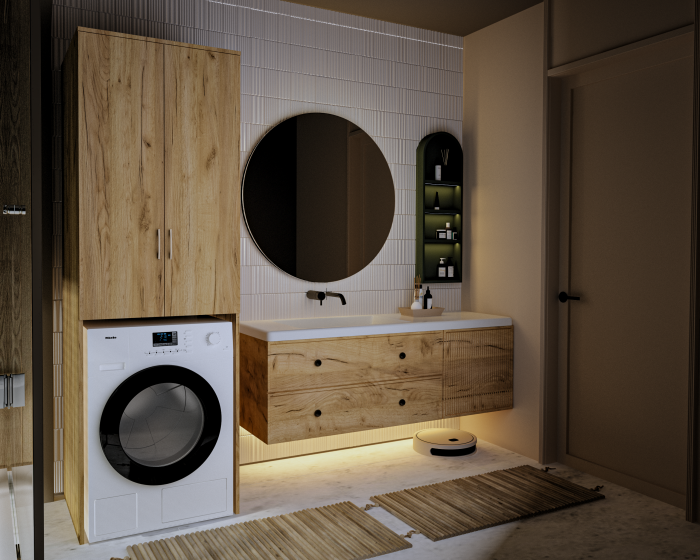 Dulap MS 2U Polite, 65x60x199 cm, Stejar K003 [3]