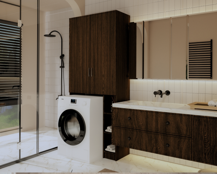 Dulap MS 2U Polite, 85x35X199 cm, Wenge [1]