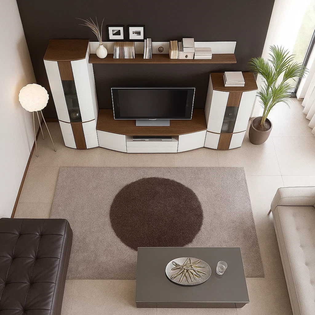 Living Dona 2 Alb+Frasin Shimo 297x45x208 cm [3]