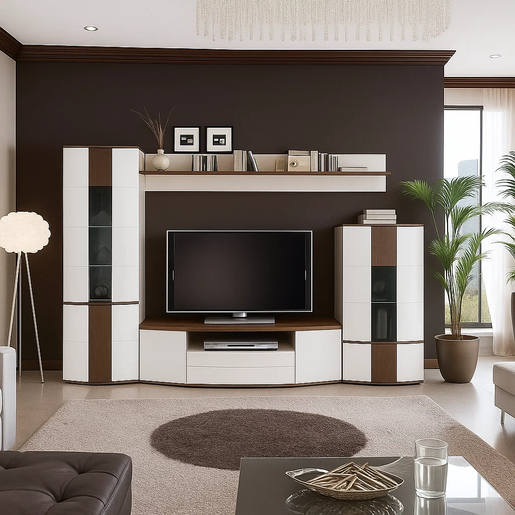 Living Dona 2 Alb+Frasin Shimo 297x45x208 cm [2]