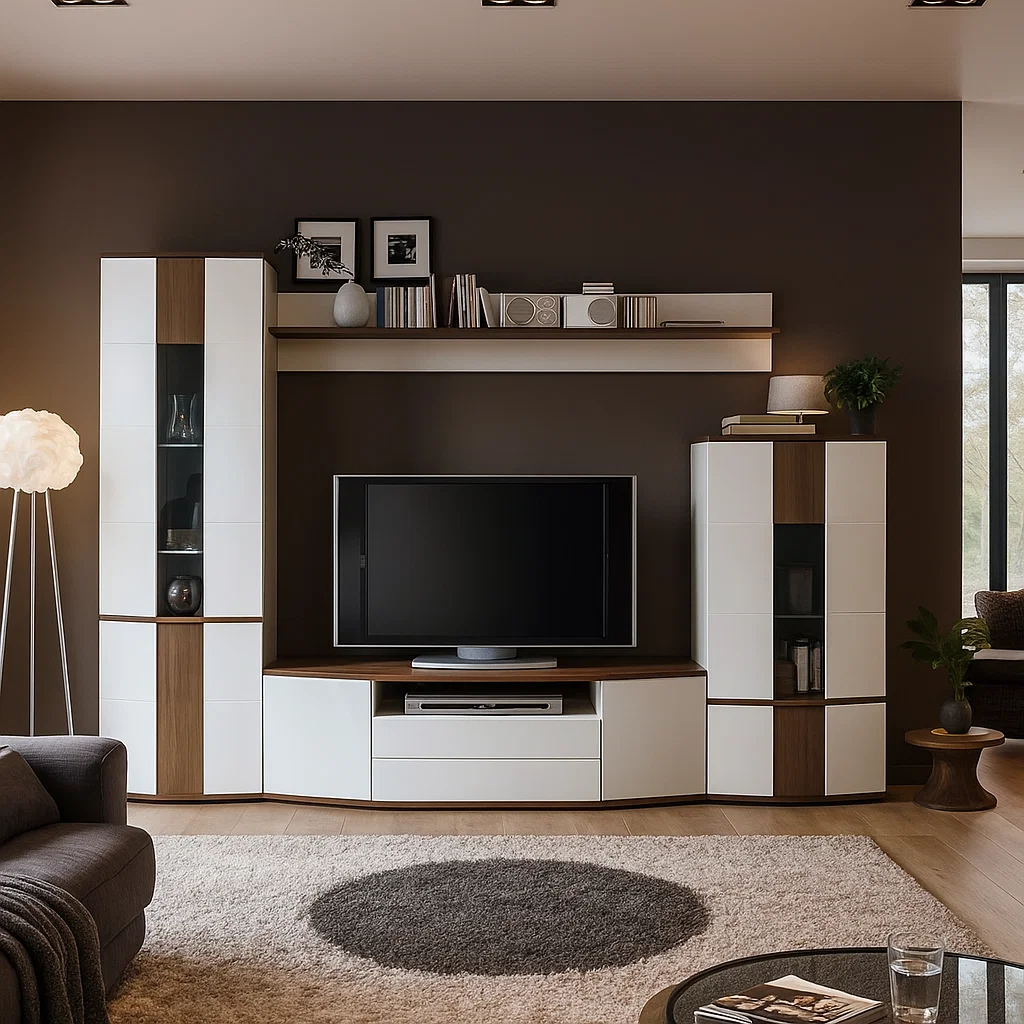 Living Dona 2 Alb+Frasin Shimo 297x45x208 cm [1]