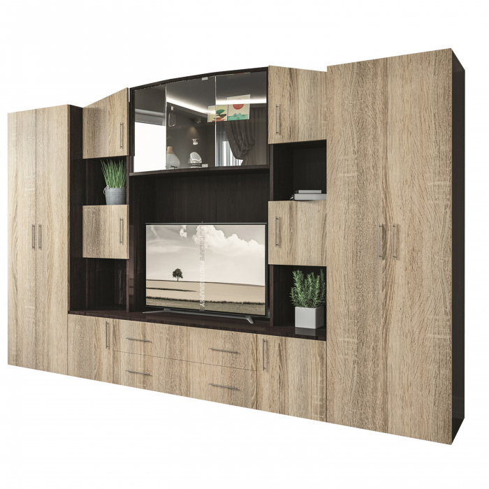LIVING FABIANA SONOMA+WENGE 300X44X201CM [2]