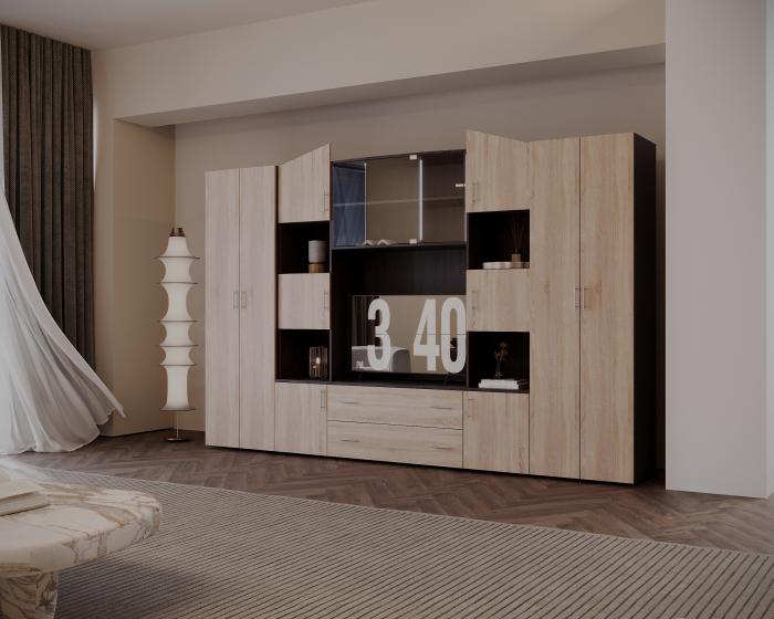 Living Fabiana Sonoma Wenge 300X44X201 cm [2]