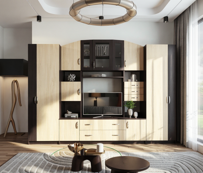 Living Macarena  Wenge/Mesteacan 290x51x196cm [3]