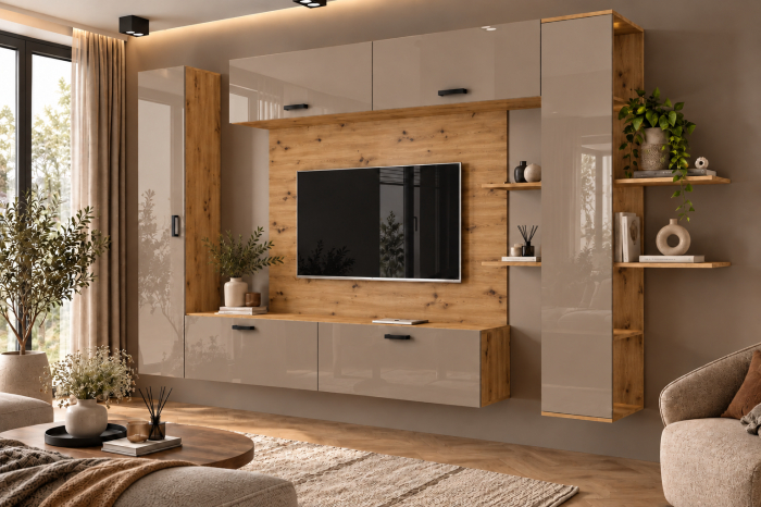 Living MP1 Artisan + Acril negru, alb, cappuccino, antracit ARTISAN+CAPPUCCINO [3]