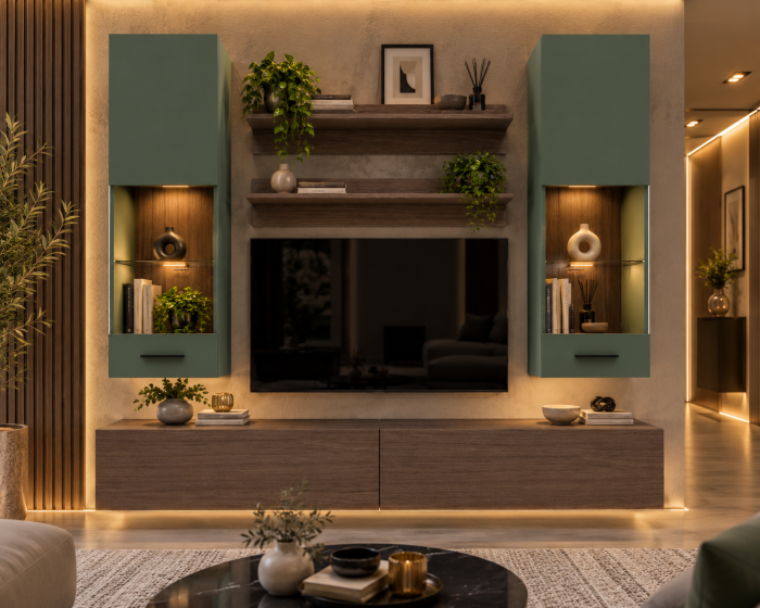 Living MP5 Stejar K696 Umber Primavera + Kasmir, Smoke Green, Antracit Stejar K696 Umber Primavera+K521 Smoke Green [7]