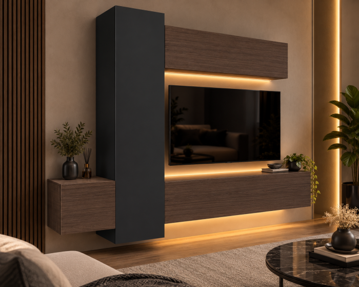Living MP6 Stejar K696 Umber Primavera + Kasmir, Smoke Green, Antracit Stejar K696 Umber Primavera+Antracit [4]
