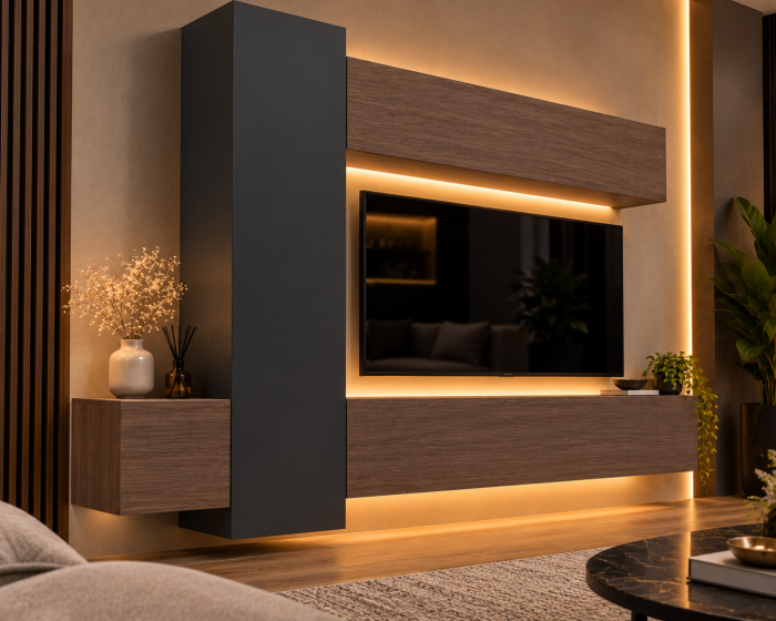 Living MP6 Stejar K696 Umber Primavera + Kasmir, Smoke Green, Antracit Stejar K696 Umber Primavera+Antracit [3]