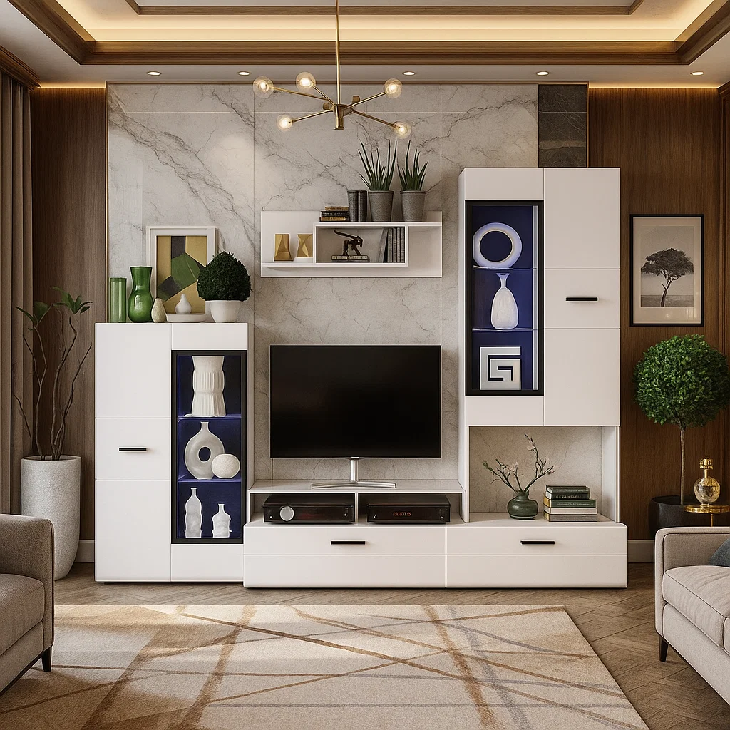Living New Nensi 3 Alb Lucios 280x52x217 cm [2]
