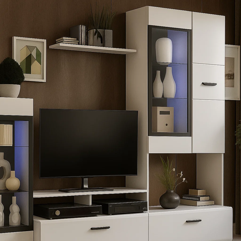 Living New Nensi 3 Alb Lucios 280x52x217 cm [3]