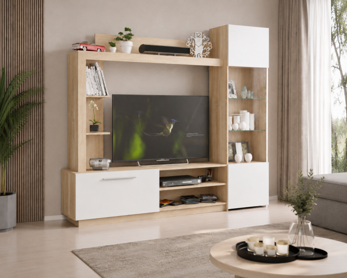 Living Trento Sonoma Alb 204x35x177 cm [3]