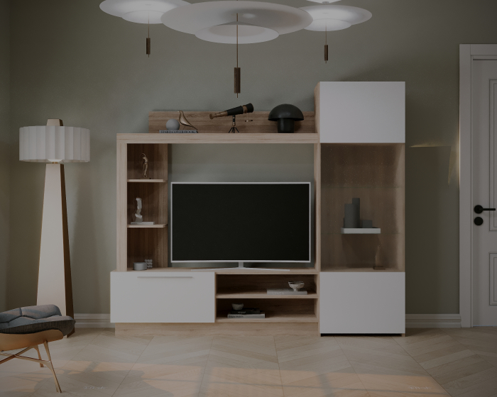 Living Trento Sonoma+Alb 204x35x177 cm [1]