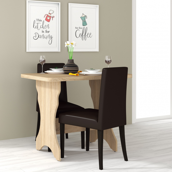Masa bucatarie KC-2 UA, 90x60x73 cm, Sonoma