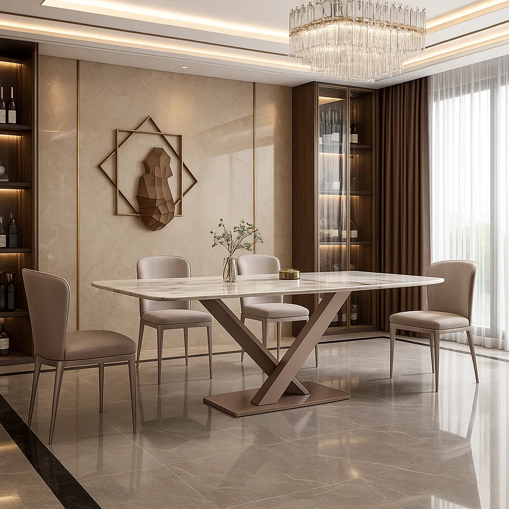 Masa dining 641 marmura alba [2]