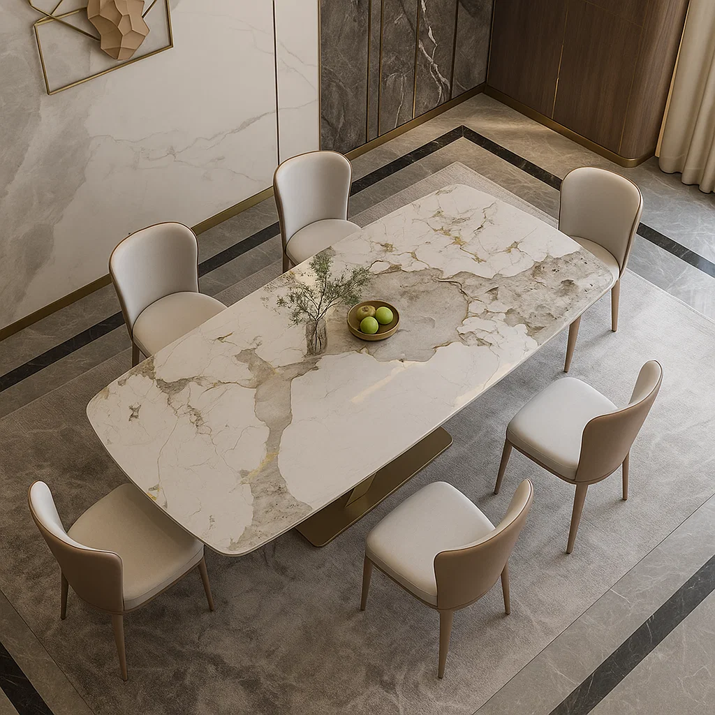 Masa dining 641 marmura alba [3]
