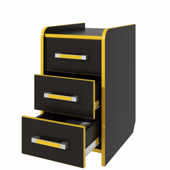 Noptiera Birou PC KL 9.3 Wenge+Galben [4]