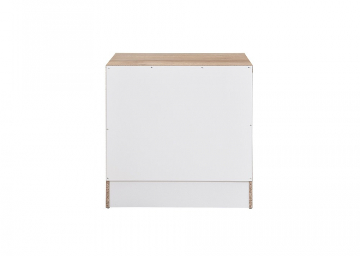 Noptiera Luna cu 2 sertare, culoare Alb+Sonoma, 50x40x50cm [5]