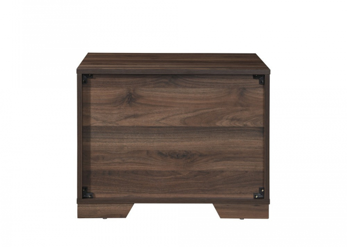 Noptiera Nora cu 2 sertare, culoare Gri + Nuc, 60x45x47cm [5]