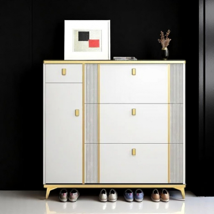 Pantofar 112-602 MDF White, 100x24x118cm