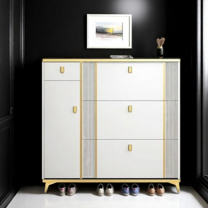 Pantofar 112-602 MDF White, 100x24x118cm [2]