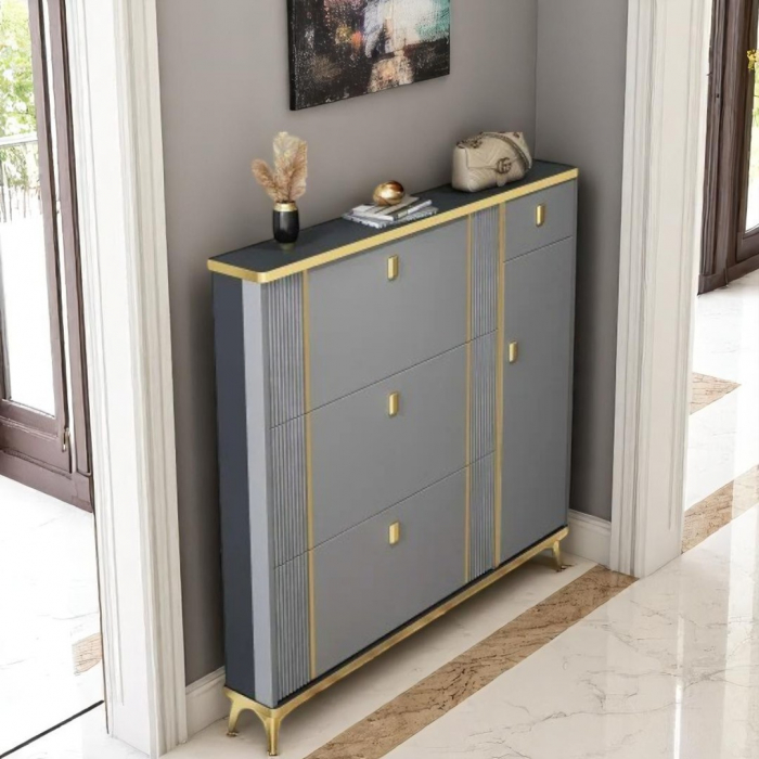 Pantofar 113-602 MDF Grey, 100x24x118cm