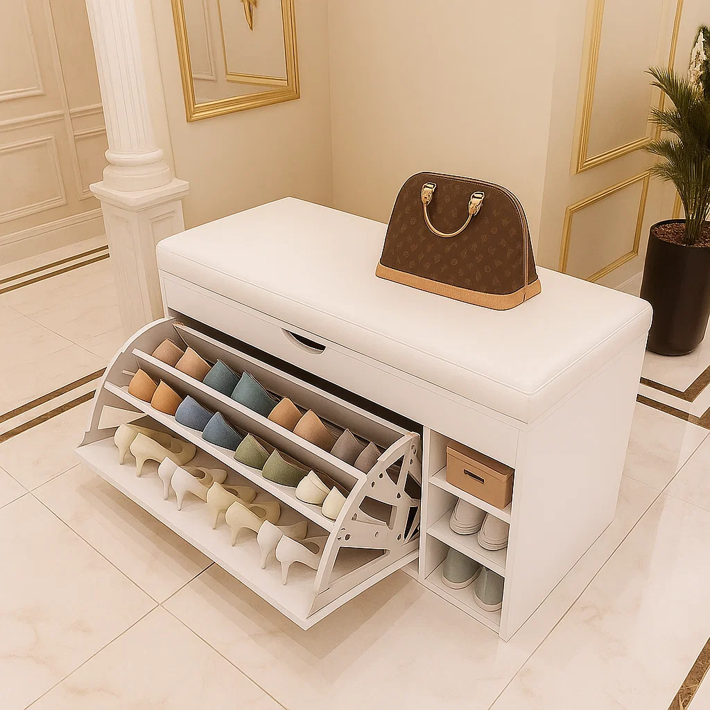 Pantofar 126 MDF White 100x30x51cm [3]