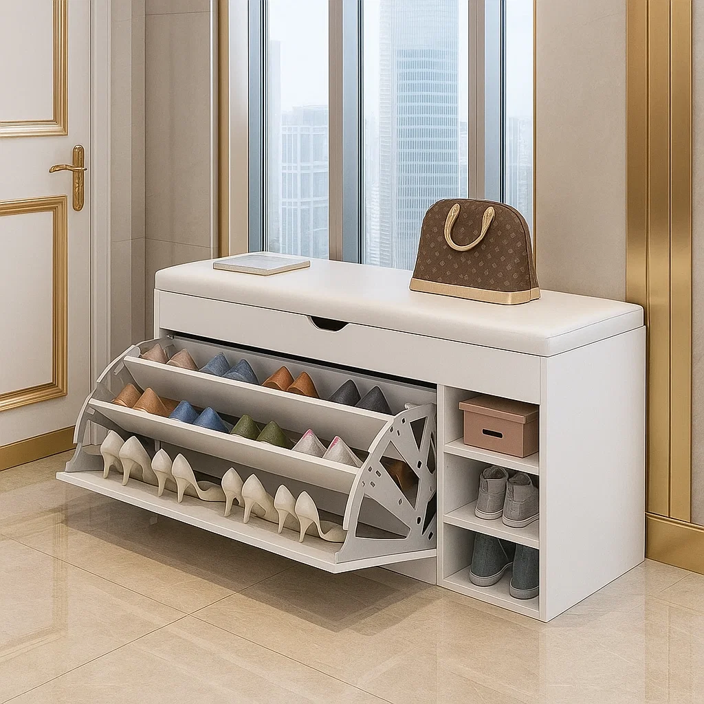 Pantofar 126 MDF White 100x30x51cm [1]