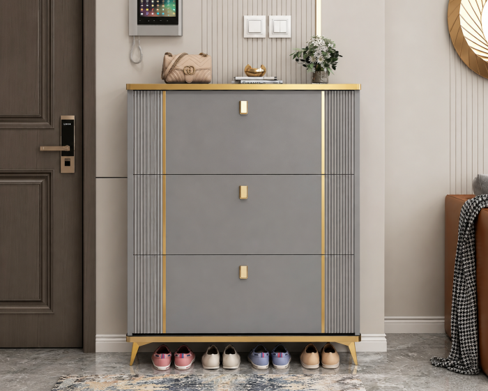 Pantofar 602 MDF Grey 100x24x118 cm [2]