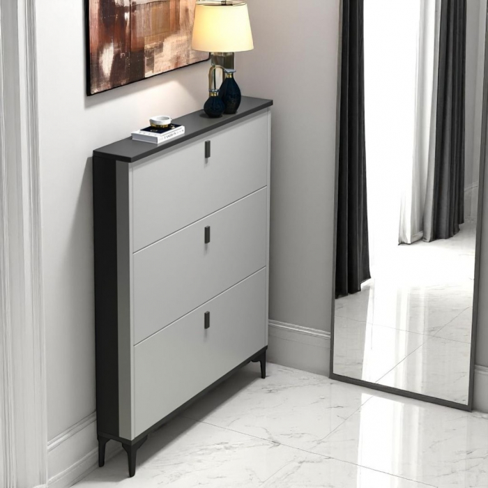 Pantofar 603 MDF Grey 100x24x118cm [2]