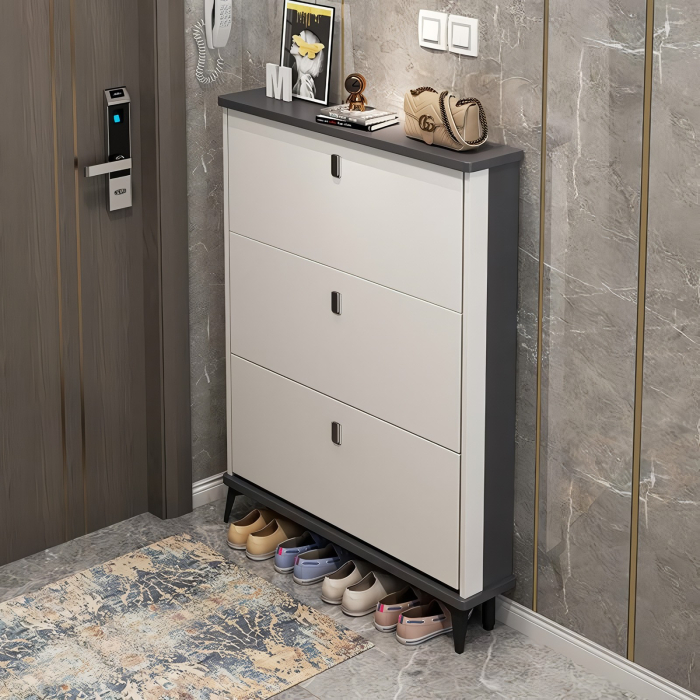 Pantofar 603 MDF White 90x24x118 cm [2]