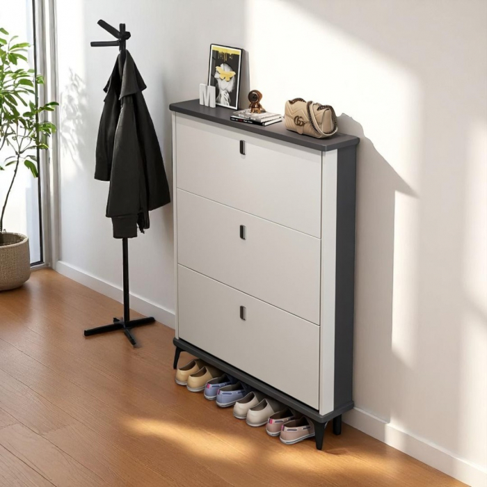 Pantofar 603 MDF White 90x24x118cm