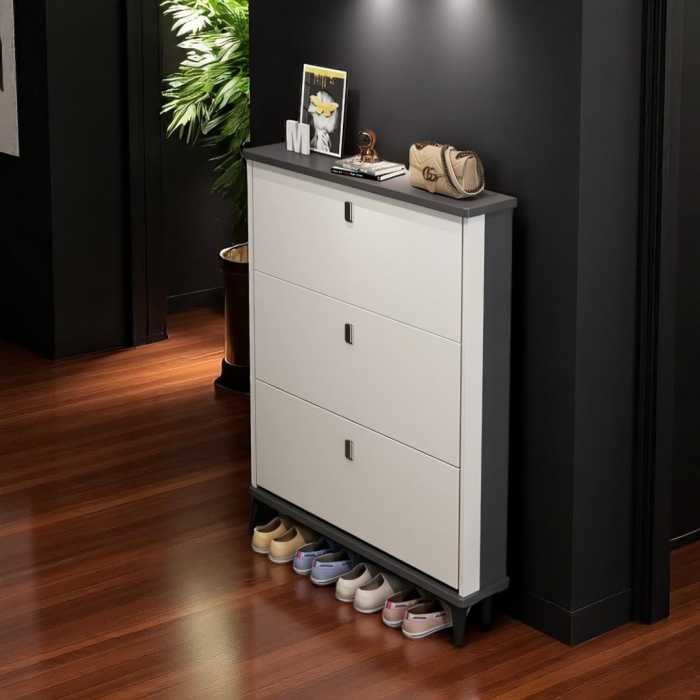 Pantofar 603 MDF White 90x24x118cm [4]