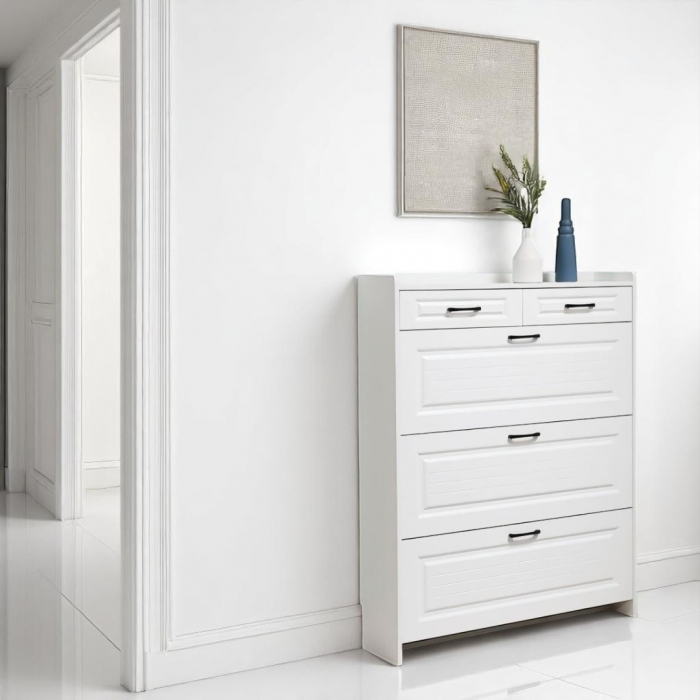 Pantofar H90 MDF White 90x24x120cm
