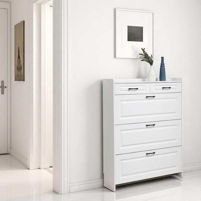 Pantofar H90 MDF White 90x24x120cm [3]