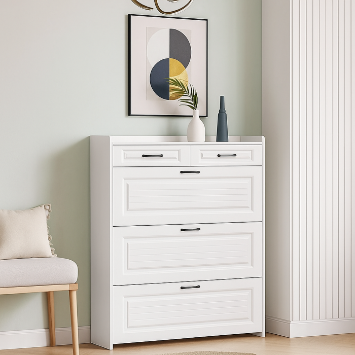 Pantofar H90 MDF White 90x24x120cm [4]