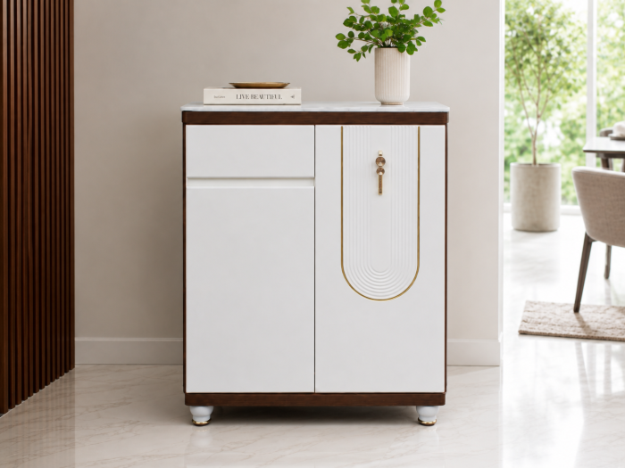 Pantofar MDF Linea  crem deschis 80x33x99 cm [2]