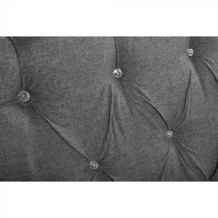 Pat tapitat Miami 140x200cm, suport saltea inclus, culoare Gri [5]