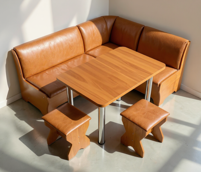 Set coltar bucatarie Tunis cu masa si 2 tabureti Cires [3]