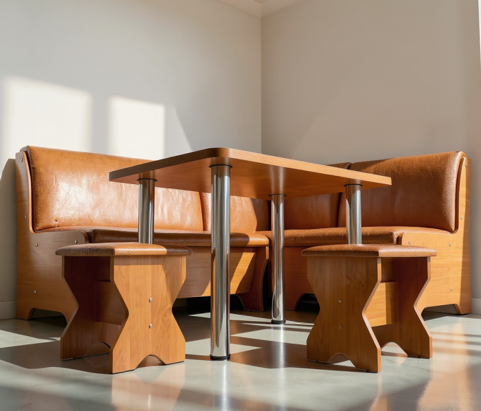 Set coltar bucatarie Tunis cu masa si 2 tabureti Cires [4]