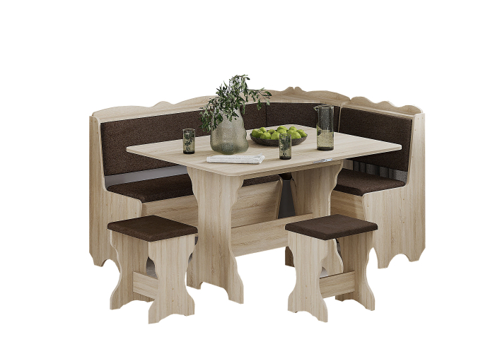 Set coltar Rodos  masa extensibila si 2 tabureti Sonoma Balaton [2]