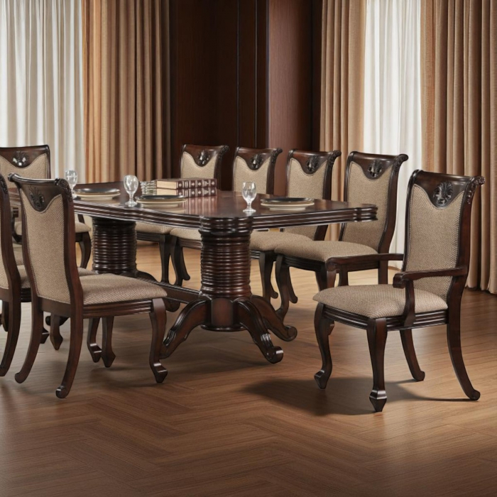 Set masa AC3268T + 10 Scaune, Dark Brown [2]