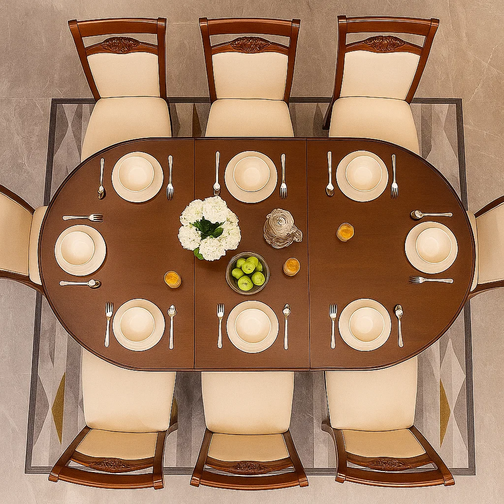 Set Masa RH7038EXT Cu 8 Scaune 8064C, 155x100x77 cm, Dirty Oak [2]